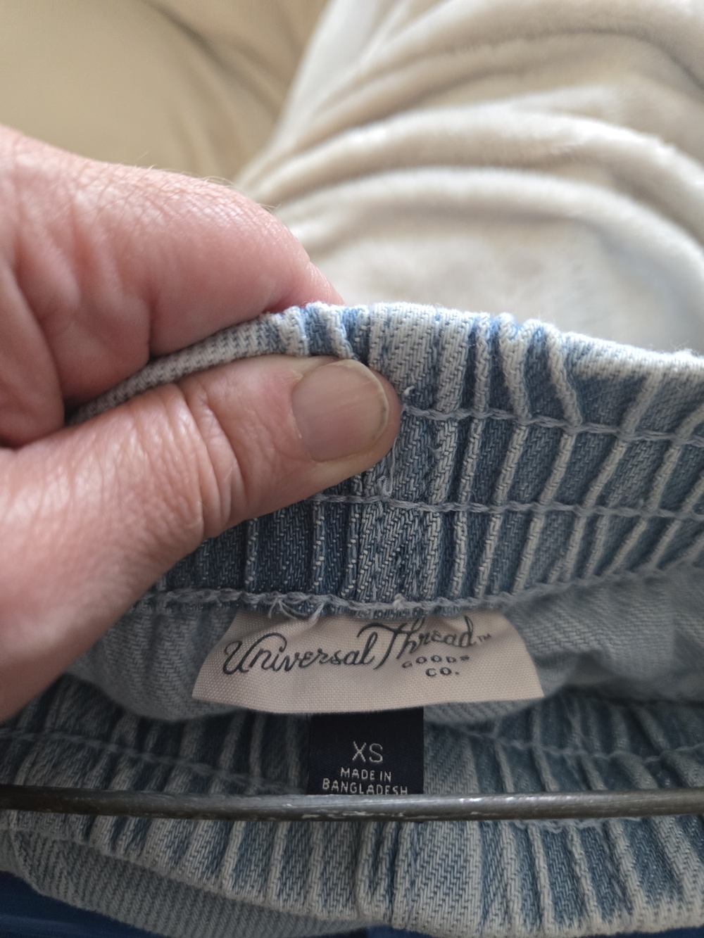 Universal Thread Light Blue Elastic Waist Denim Pants - Picture 2 of 6
